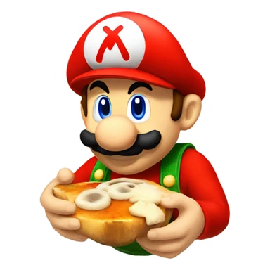 Mario eating mushrooms  sticker