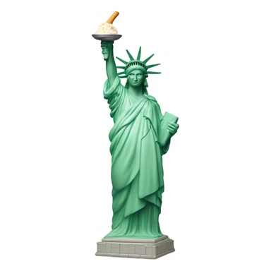 Statue of Liberty covered in ranch dressing sticker