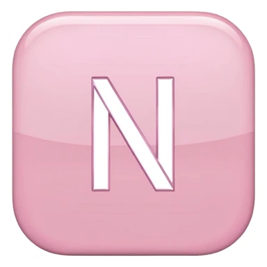 Netflix aesthetic "N" logo in pastel pink sticker