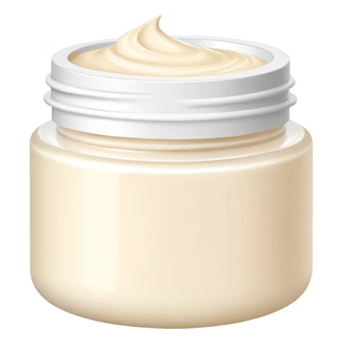 Cream colour body moisturizer cream pot with label sticker