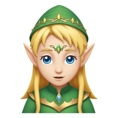 elf with bright hair and blue eyes sticker