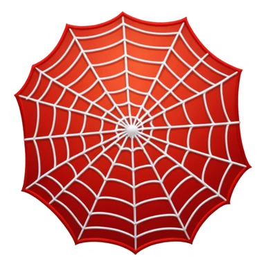 A red spiderweb sticker