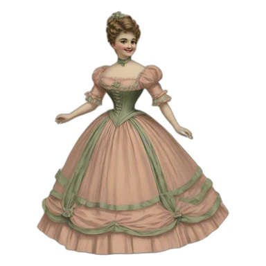 Lady Twirl Dress Victorian 1900 sticker