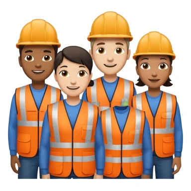 group of multiracial railway engineer standing sticker