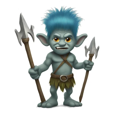 troll with a trident sticker