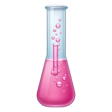 pink liquid in test tube simple bubbling sticker