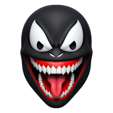 Venom face which should look like venom from a gba game sticker