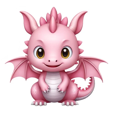 Cute light pink dragon, sanrio sticker