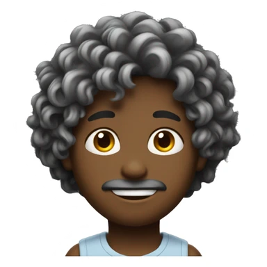 Un garçon noir avec beaucoup de cheveux locks sticker