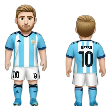 Lionel Messi Argentine uniform sticker