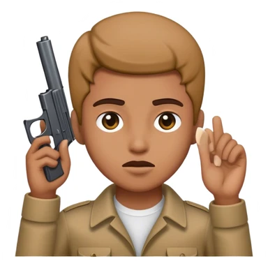 a person holding a gun to there head sticker