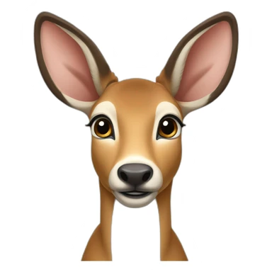 Une biche avec un L a côté sticker