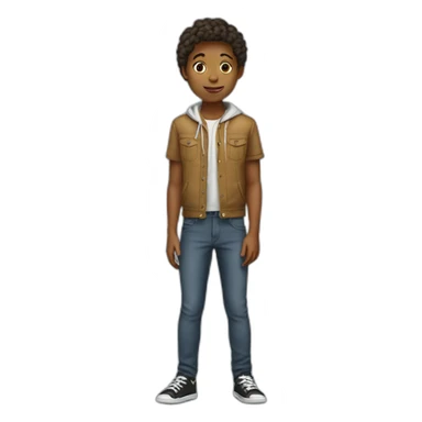 Teenager standing sticker