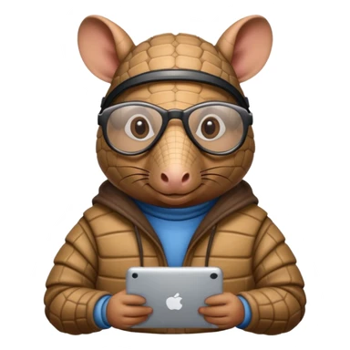armadillo hacker who is very chill  sticker