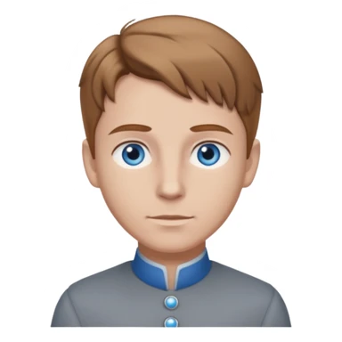 Servant Boq from Wicked with Blue eyes, light brown hair, grey outfit sticker
