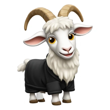 Goat in puffy black coat driving 2024 hummerEV sticker