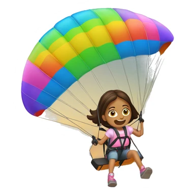 niña volando en parapente sticker