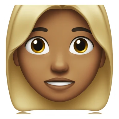 Girl slapping her face with a bow on her forehead sticker