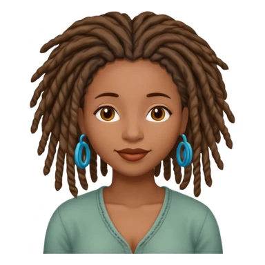 Black woman with Locs sending her love sticker
