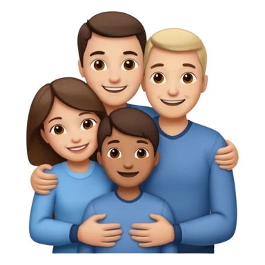 abrazar a mi papa mama he hijo sticker