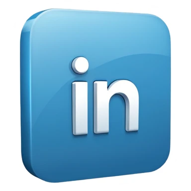 3d linkedin logo (the real Linkedin logo must be used) sticker