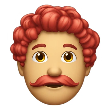 Un gars aux cheveux rouge qui fume sticker