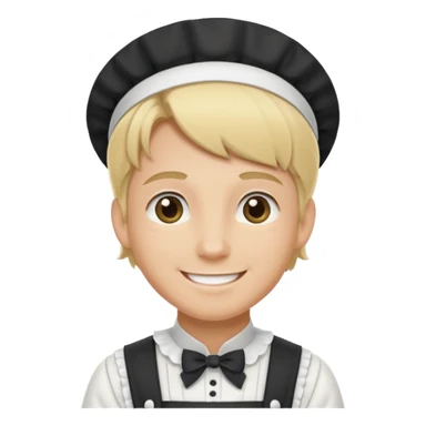 blond male maid sticker