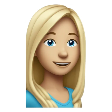 smiling girl in car interior blue eyes sticker