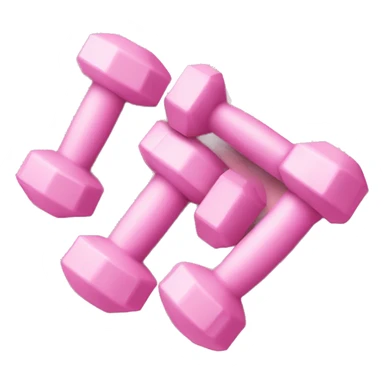 Set of Baby Pink dumbbells sticker