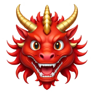 chinese dragon face happy new year sticker
