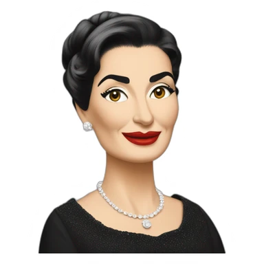 Maria Callas chante avec un micro sticker