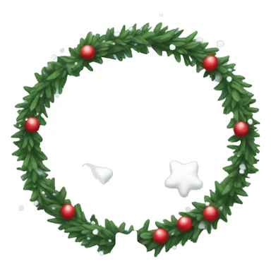 snow and garland sticker