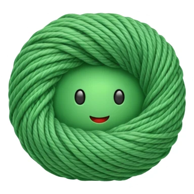 green ball of yarn sticker