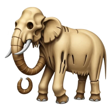 skeleton of a mammoth sticker