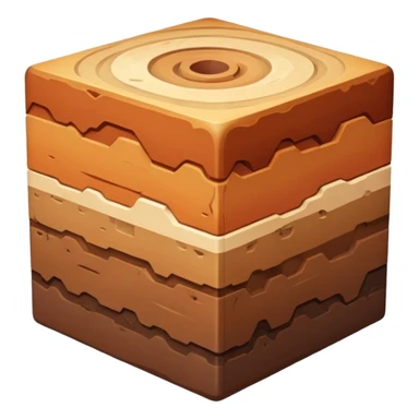 Geography cross section　cube sticker