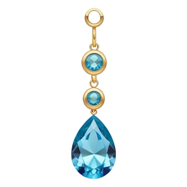 single earring, dangling with a gemstone, modern emoji style sticker