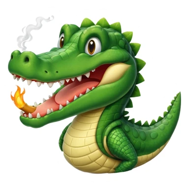 Un alligator habillé en smoking faisant un sourire sticker