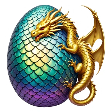 golden dragon egg dnd tiamat sticker