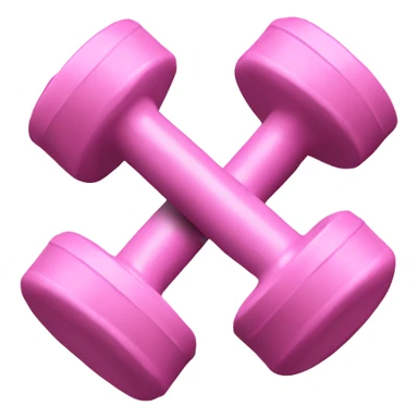 Two light pink dumbbells  sticker