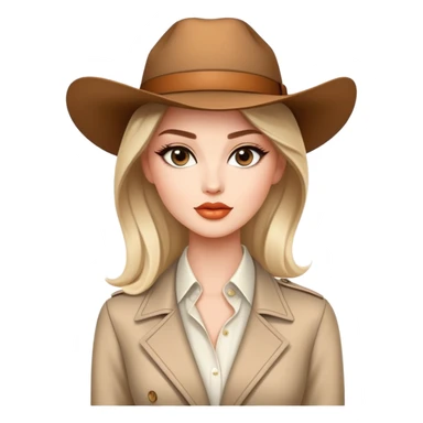 Beautiful Western female fashion model with elegant features, runway pose, stylish designer outfit sticker