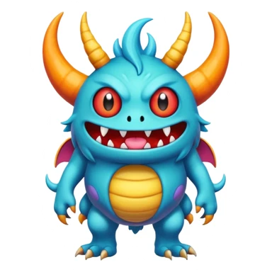 Cartoonic Funny Silly Childish Anime Fakémon-Fantasy-Monster-random-creature (full body) sticker