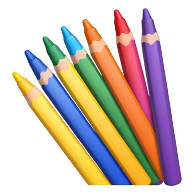 crayons arranged in a rainbow sticker