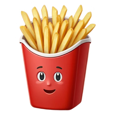 fries in a red container sticker