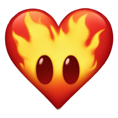 Heart on fire with fireworks exploding a million colours  sticker