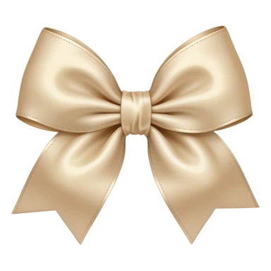 Pale Beige bow sticker