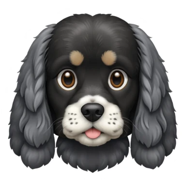 Black and grey cocker spaniel sticker