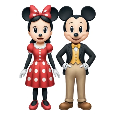Minnie and Mickey Mouse sticker