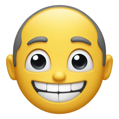 Laugh emoji with eyebrow piercing sticker