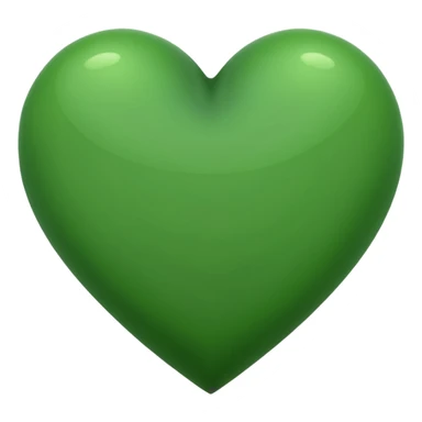 Medium Green (not dark not light) like "grass green" deep green Heart Emoji sticker