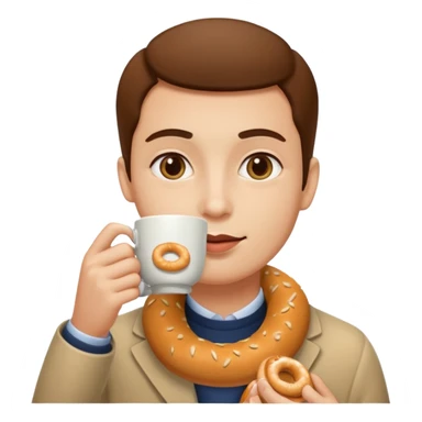 Simit içen çay sticker